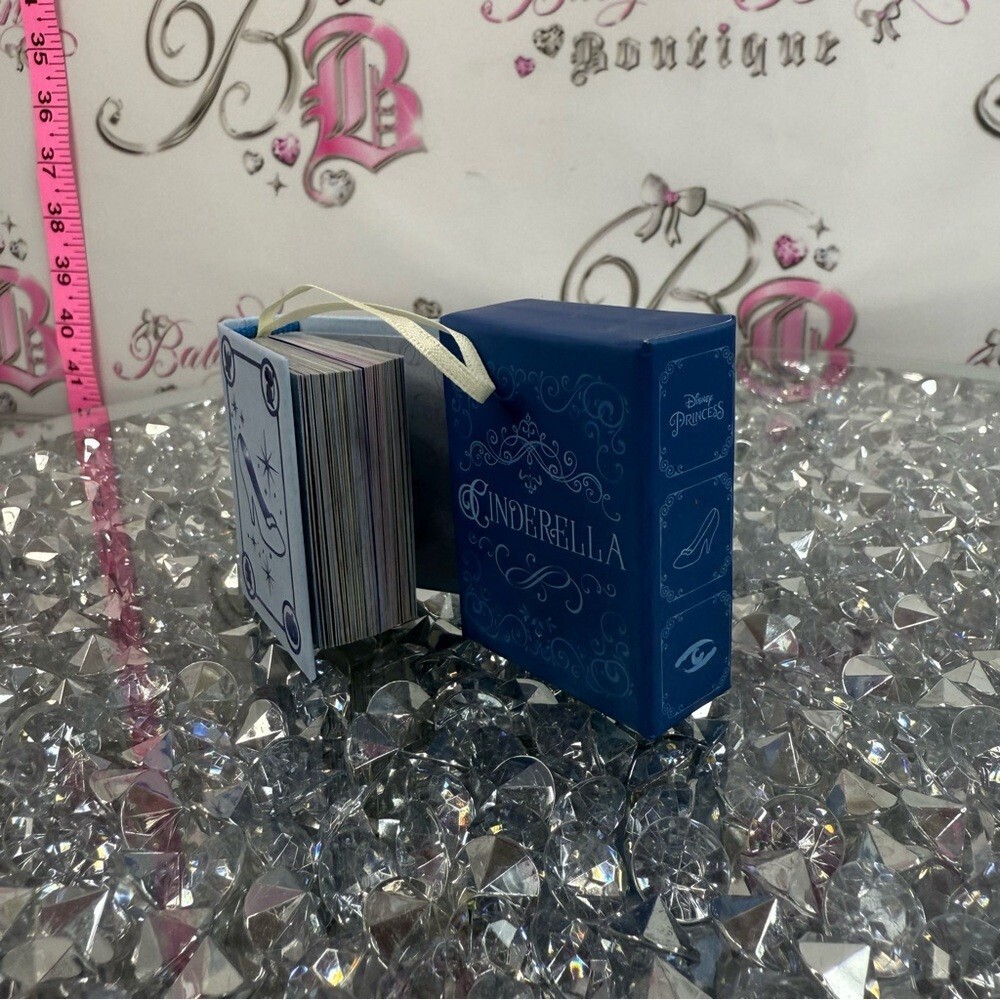 Disney mini Princesses Cinderella Collectible Light Dark Blue Mini Books cute - Picture 4 of 10
